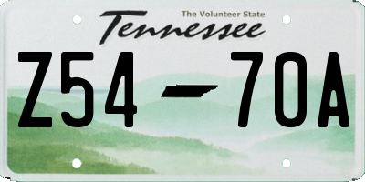TN license plate Z5470A