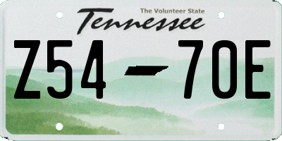 TN license plate Z5470E