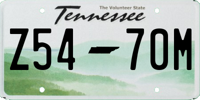 TN license plate Z5470M