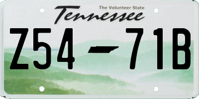 TN license plate Z5471B