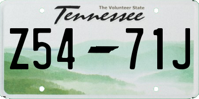 TN license plate Z5471J