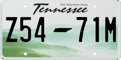 TN license plate Z5471M