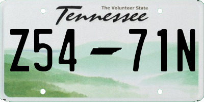 TN license plate Z5471N