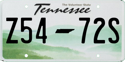 TN license plate Z5472S