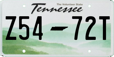 TN license plate Z5472T