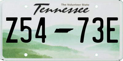 TN license plate Z5473E