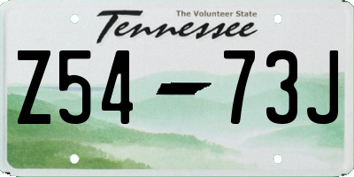 TN license plate Z5473J