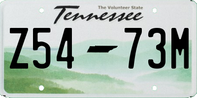 TN license plate Z5473M