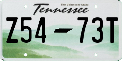 TN license plate Z5473T