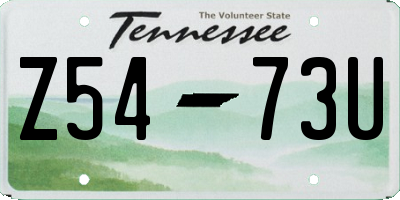 TN license plate Z5473U