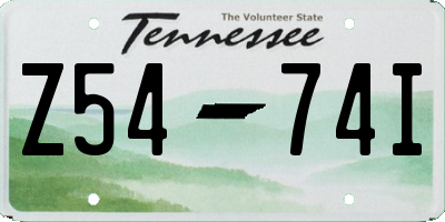 TN license plate Z5474I
