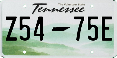 TN license plate Z5475E