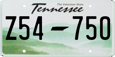 TN license plate Z5475O