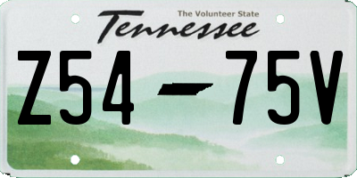 TN license plate Z5475V
