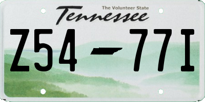 TN license plate Z5477I