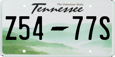 TN license plate Z5477S