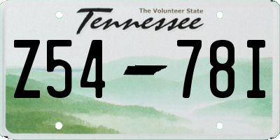 TN license plate Z5478I