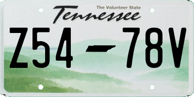 TN license plate Z5478V