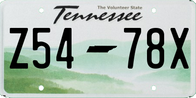 TN license plate Z5478X