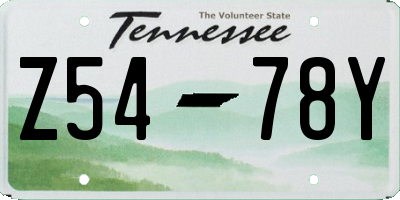 TN license plate Z5478Y