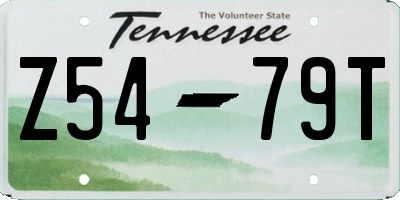 TN license plate Z5479T
