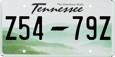 TN license plate Z5479Z