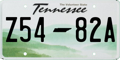 TN license plate Z5482A