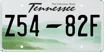TN license plate Z5482F
