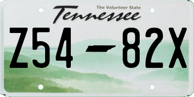 TN license plate Z5482X
