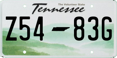TN license plate Z5483G