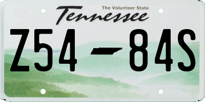 TN license plate Z5484S
