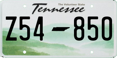 TN license plate Z5485O