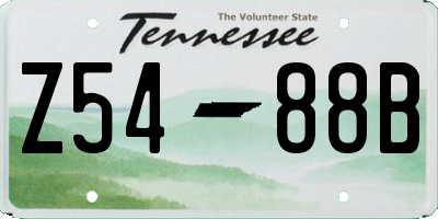 TN license plate Z5488B