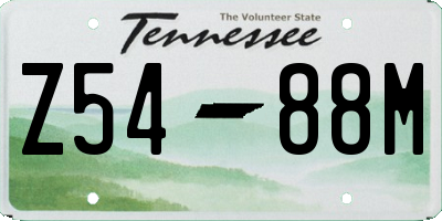 TN license plate Z5488M