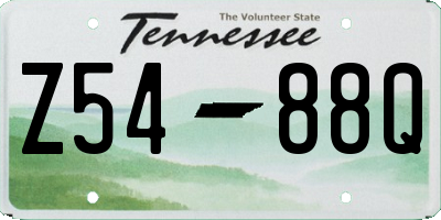 TN license plate Z5488Q