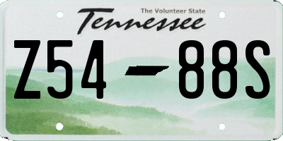 TN license plate Z5488S