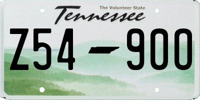 TN license plate Z5490O