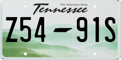 TN license plate Z5491S