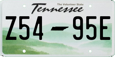 TN license plate Z5495E