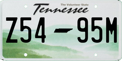 TN license plate Z5495M