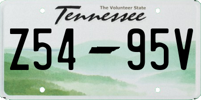 TN license plate Z5495V