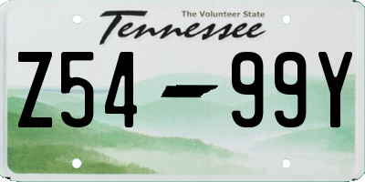 TN license plate Z5499Y