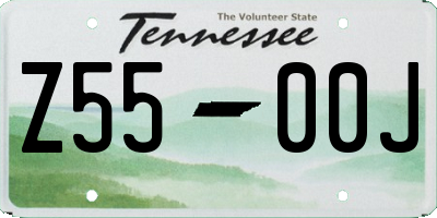 TN license plate Z5500J