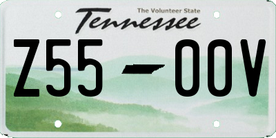 TN license plate Z5500V