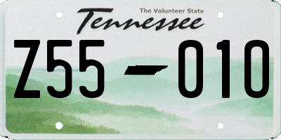 TN license plate Z5501O