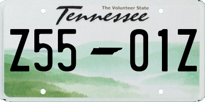 TN license plate Z5501Z
