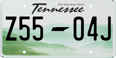 TN license plate Z5504J