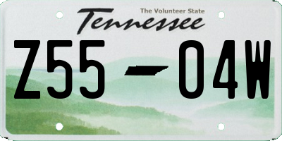 TN license plate Z5504W