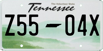 TN license plate Z5504X