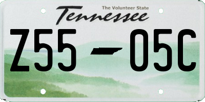 TN license plate Z5505C
